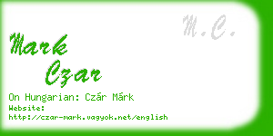 mark czar business card