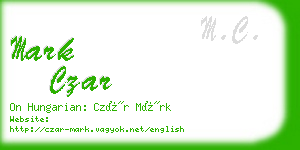 mark czar business card